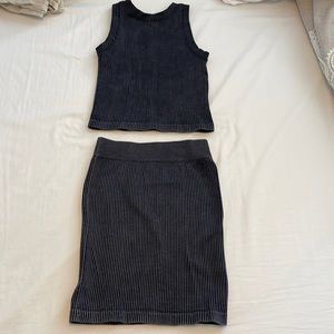 Charcoal two piece dress